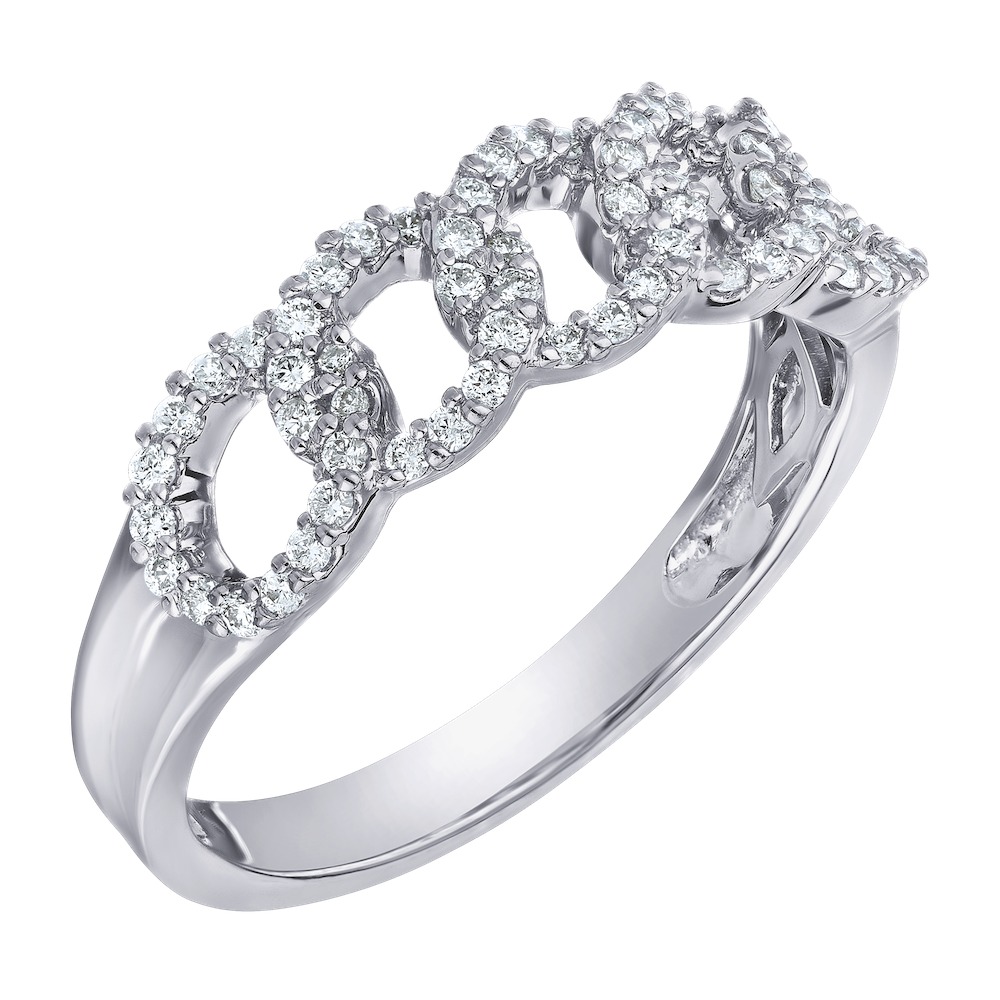 14k White Gold Ring Diamond 0.33 Ctw Ring