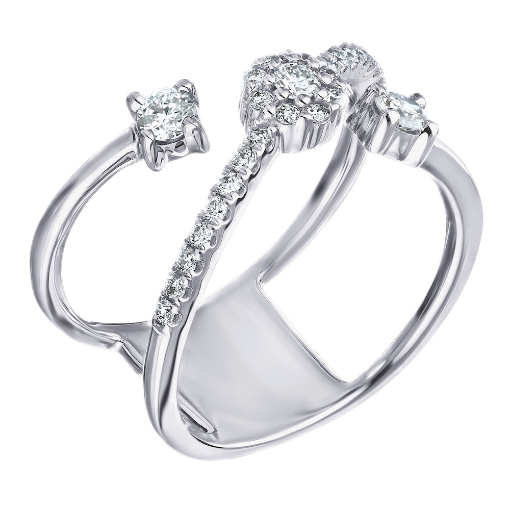 14k White Gold Ring Diamond 0.50 Ctw Ring