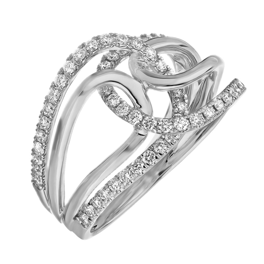 14k White Gold Ring Diamond 0.50 Ctw Ring