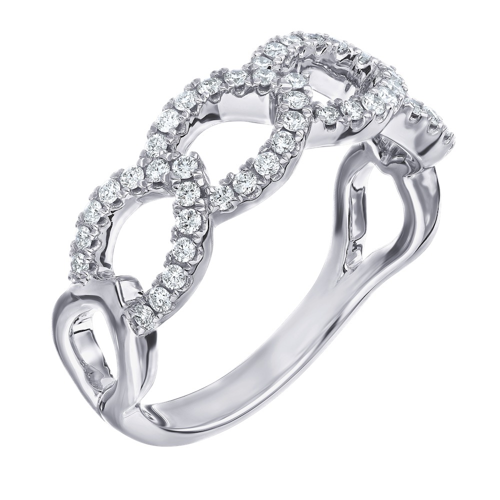 14k White Gold Ring Diamond 0.33 Ctw Ring