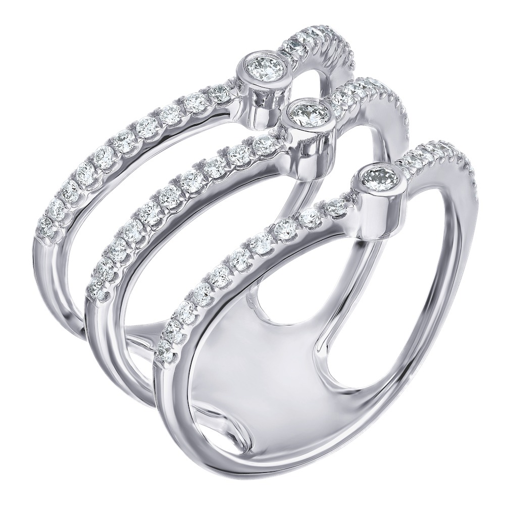 14k White Gold Ring Diamond 0.50 Ctw Ring