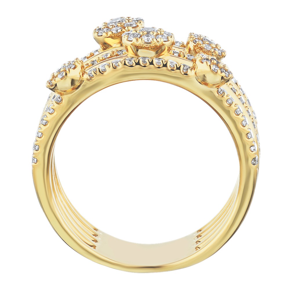 14k Yellow Gold Ring Diamond 0.75 Ctw Ring