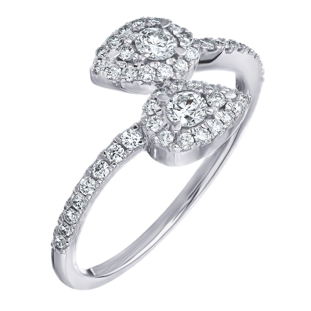 14k White Gold Ring Diamond 0.50 Ctw Ring