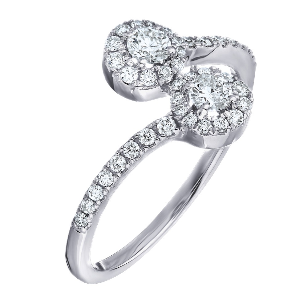14k White Gold Ring Diamond 0.50 Ctw Ring