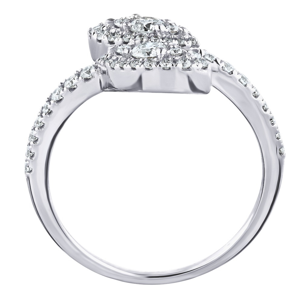 14k White Gold Ring Diamond Diamond Marquise 0.50 Ctw Ring