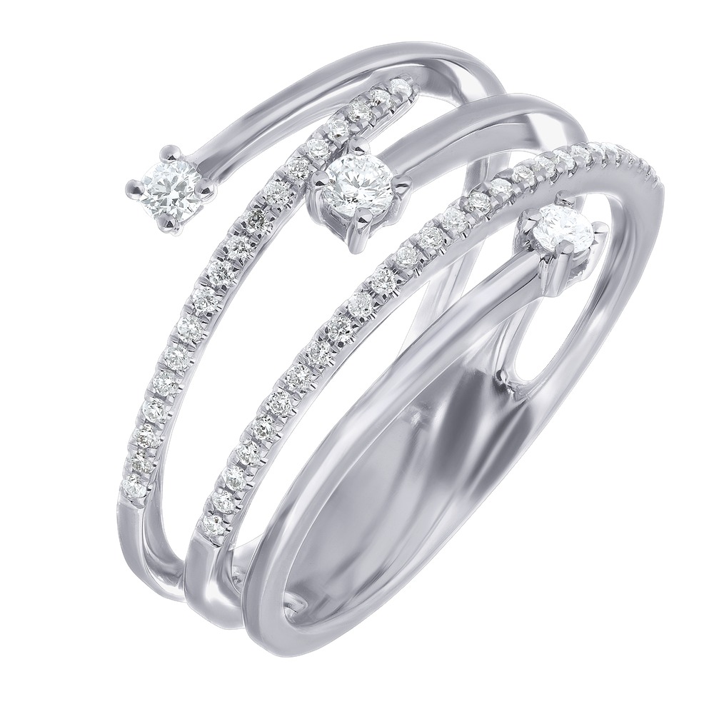 14k White Gold Ring Diamond 0.25 Ctw Ring