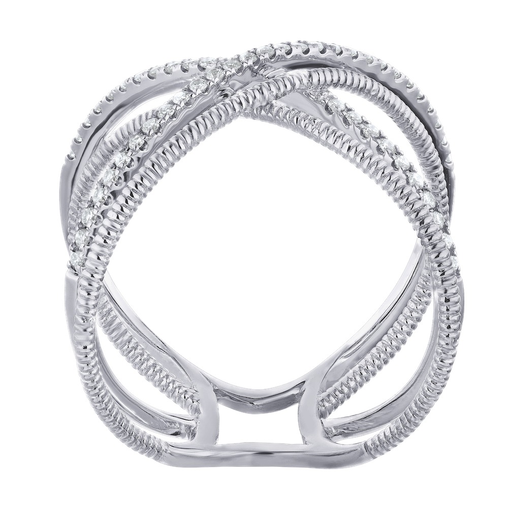 14k White Gold Ring Diamond 0.20 Ctw Ring