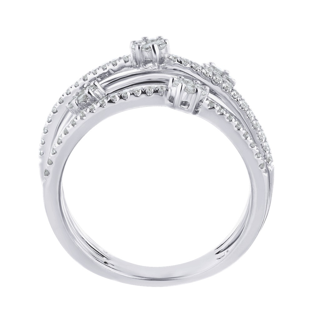 14k White Gold Ring Diamond 0.40 Ctw Ring
