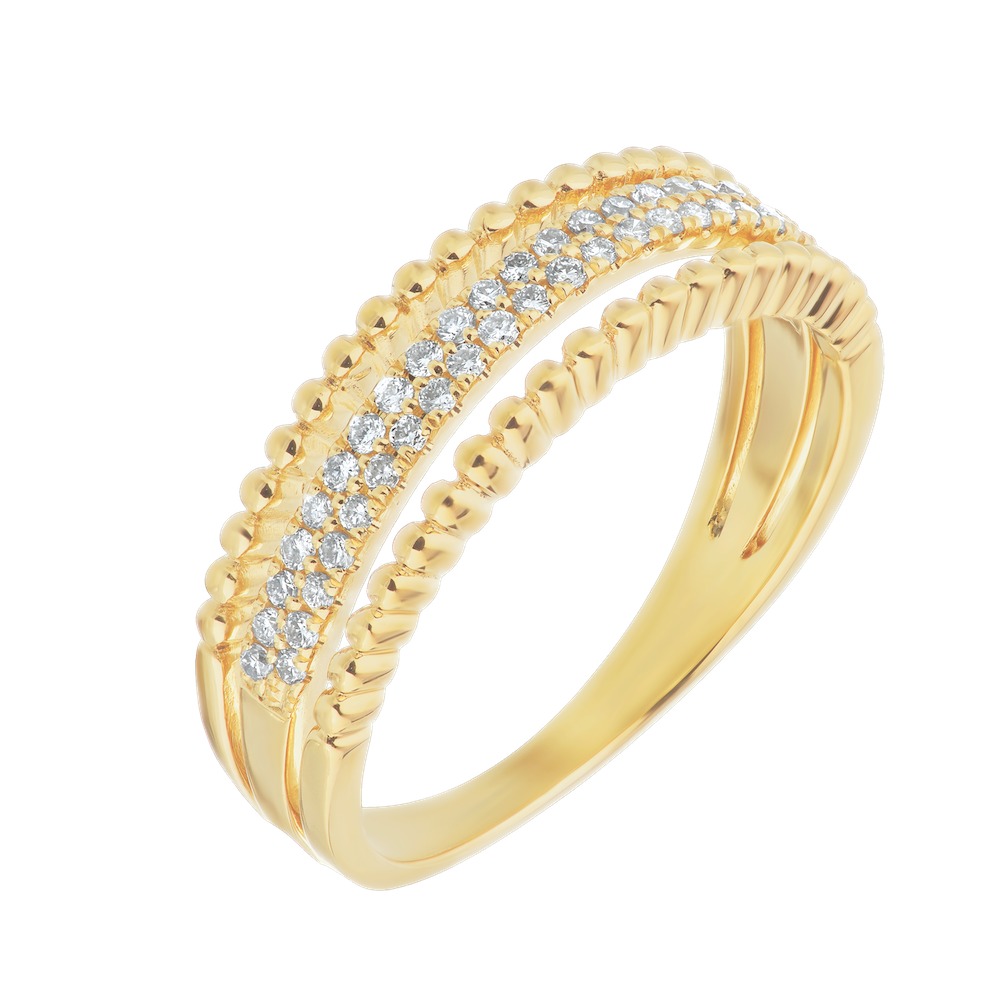 14k Yellow Gold Ring Diamond 0.20 Ctw Ring