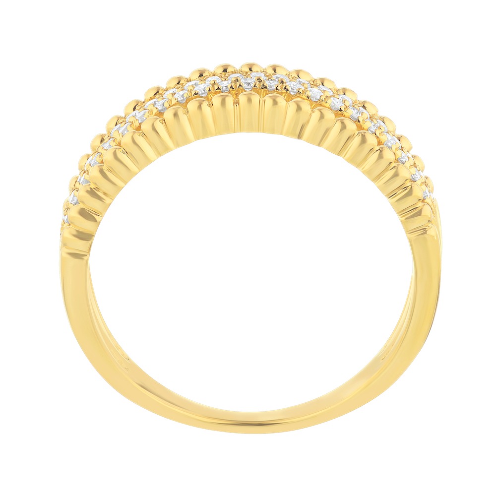14k Yellow Gold Ring Diamond 0.20 Ctw Ring
