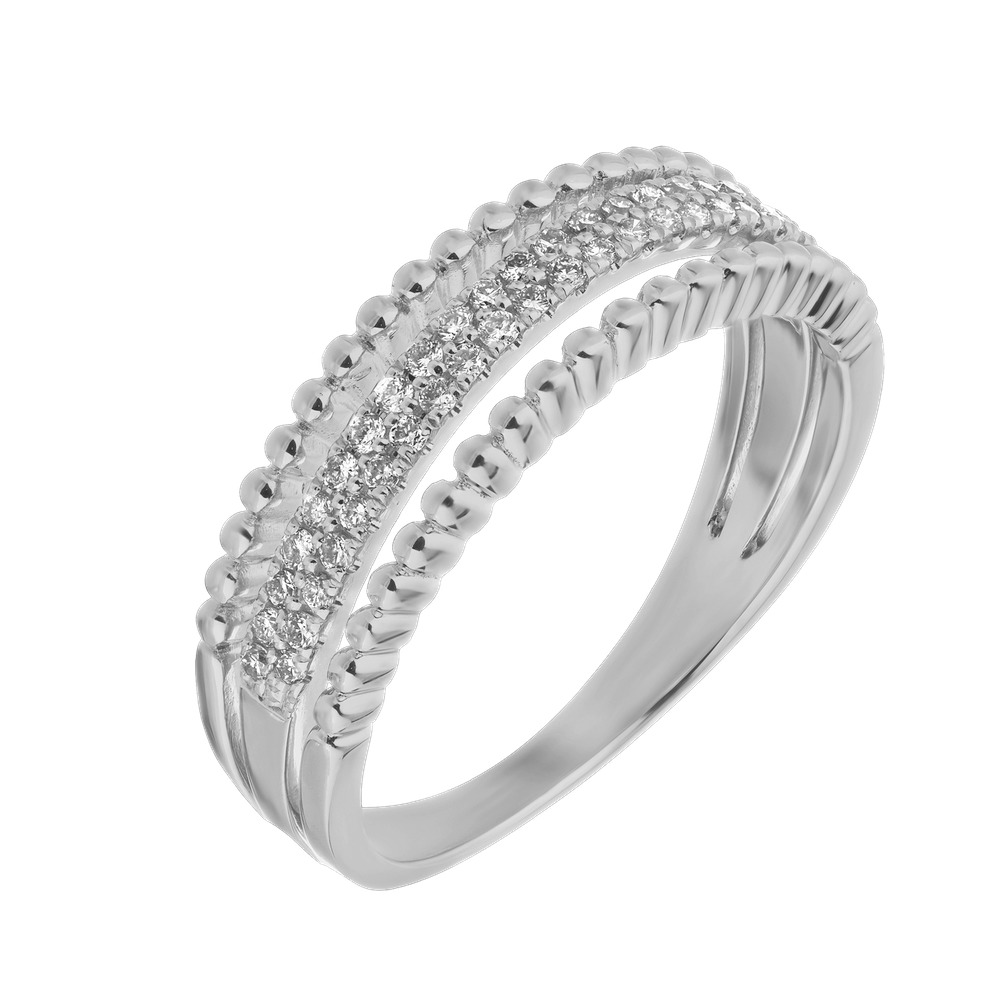 14k White Gold Ring Diamond 0.20 Ctw Ring