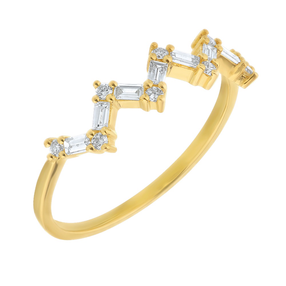 14k Yellow Gold Ring Diamond DiaBag 0.25 Ctw Ring