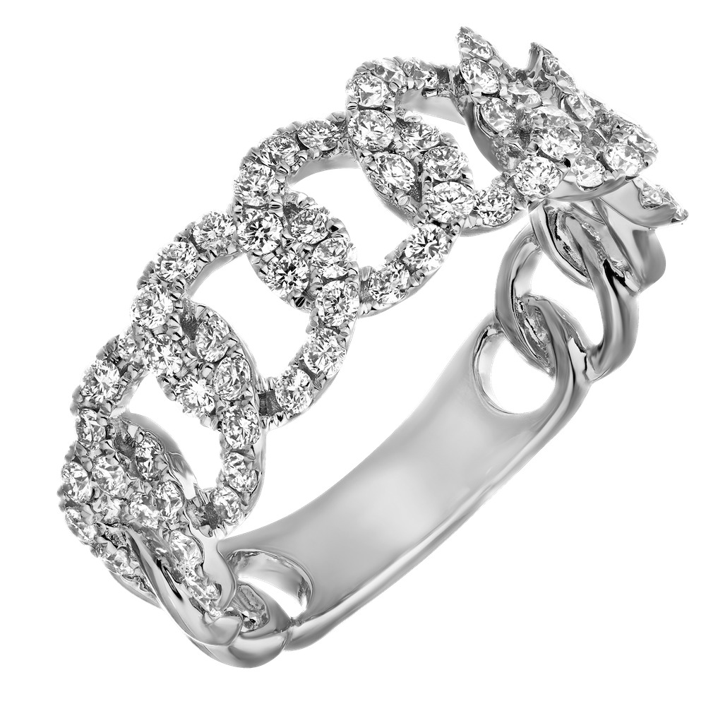 14k White Gold Ring Diamond 0.75 Ctw Ring