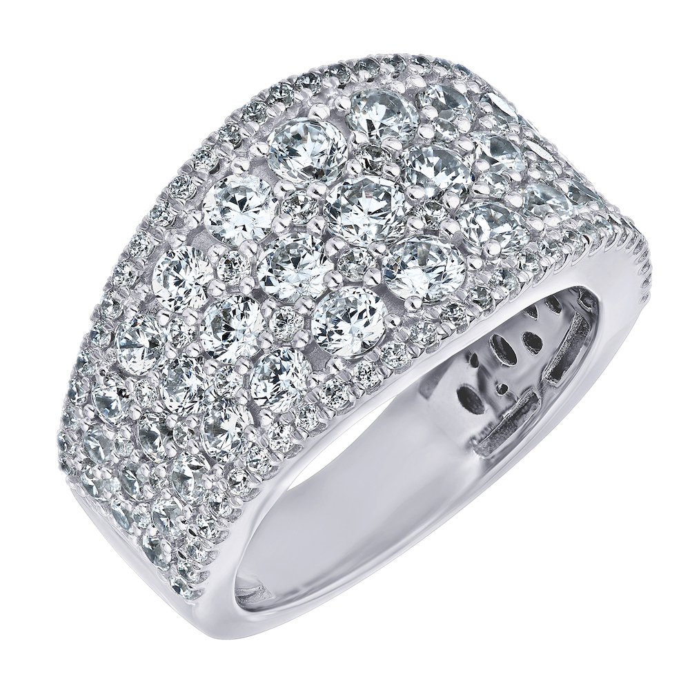 14k White Gold Ring Diamond 2.00 Ctw Ring