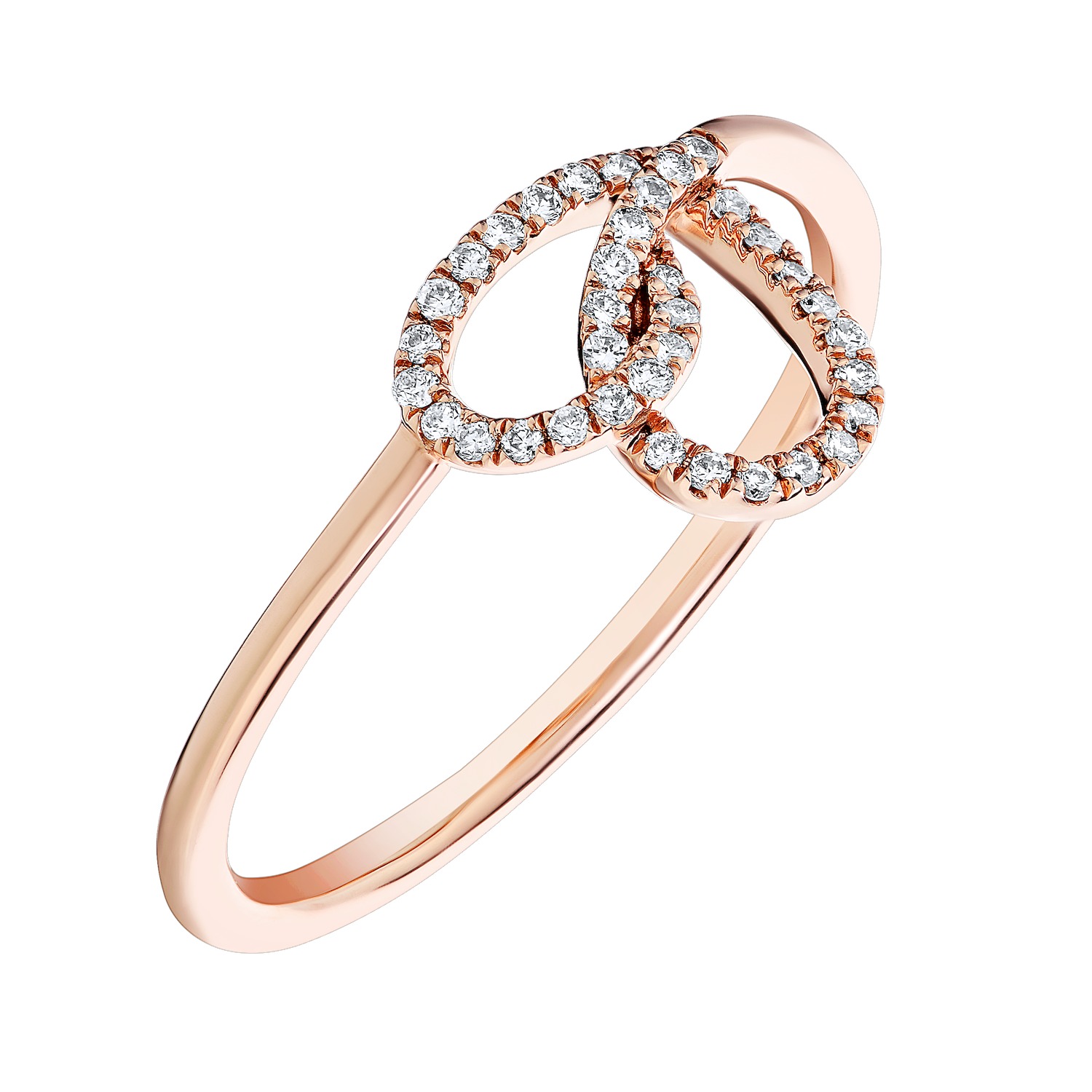10k Rose Gold Ring Diamond 0.10 Ctw Ring