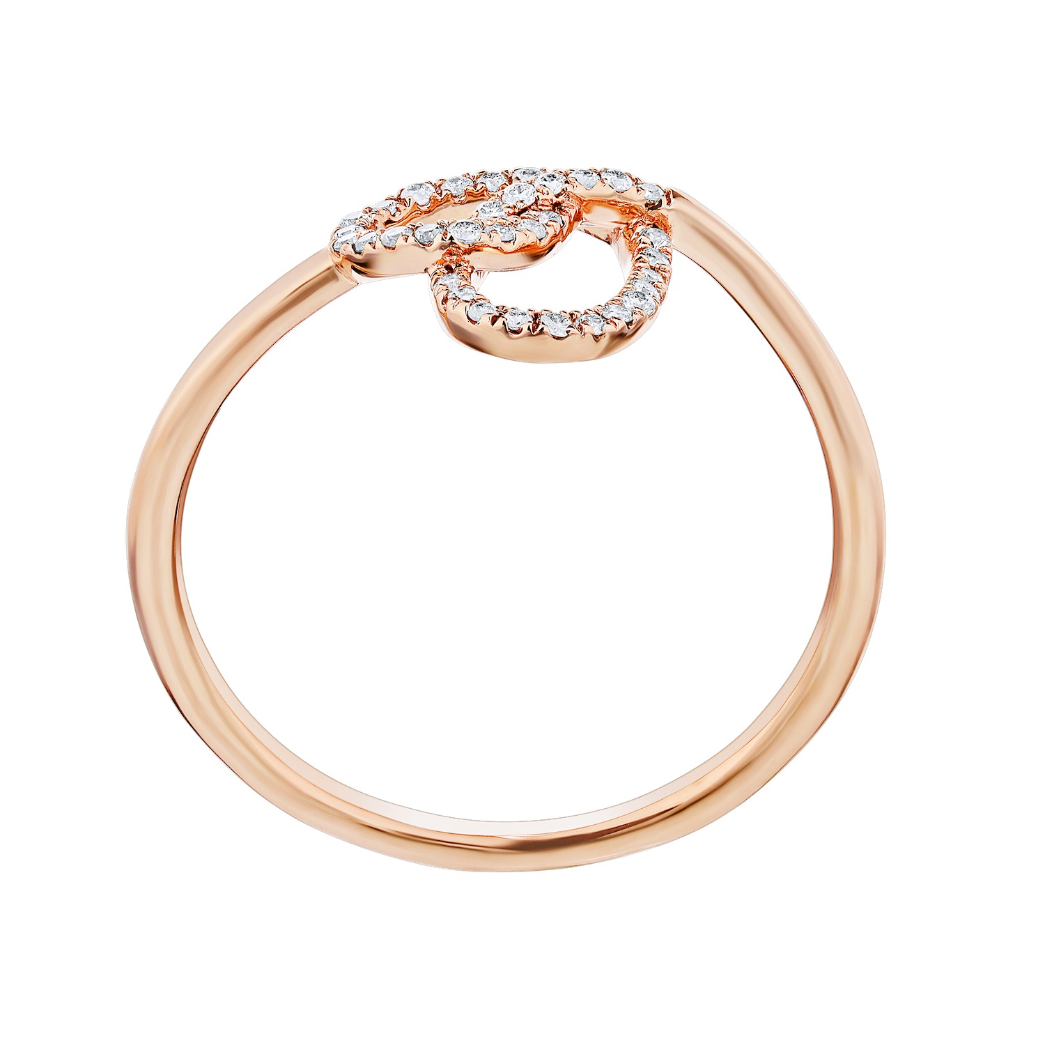 10k Rose Gold Ring Diamond 0.10 Ctw Ring