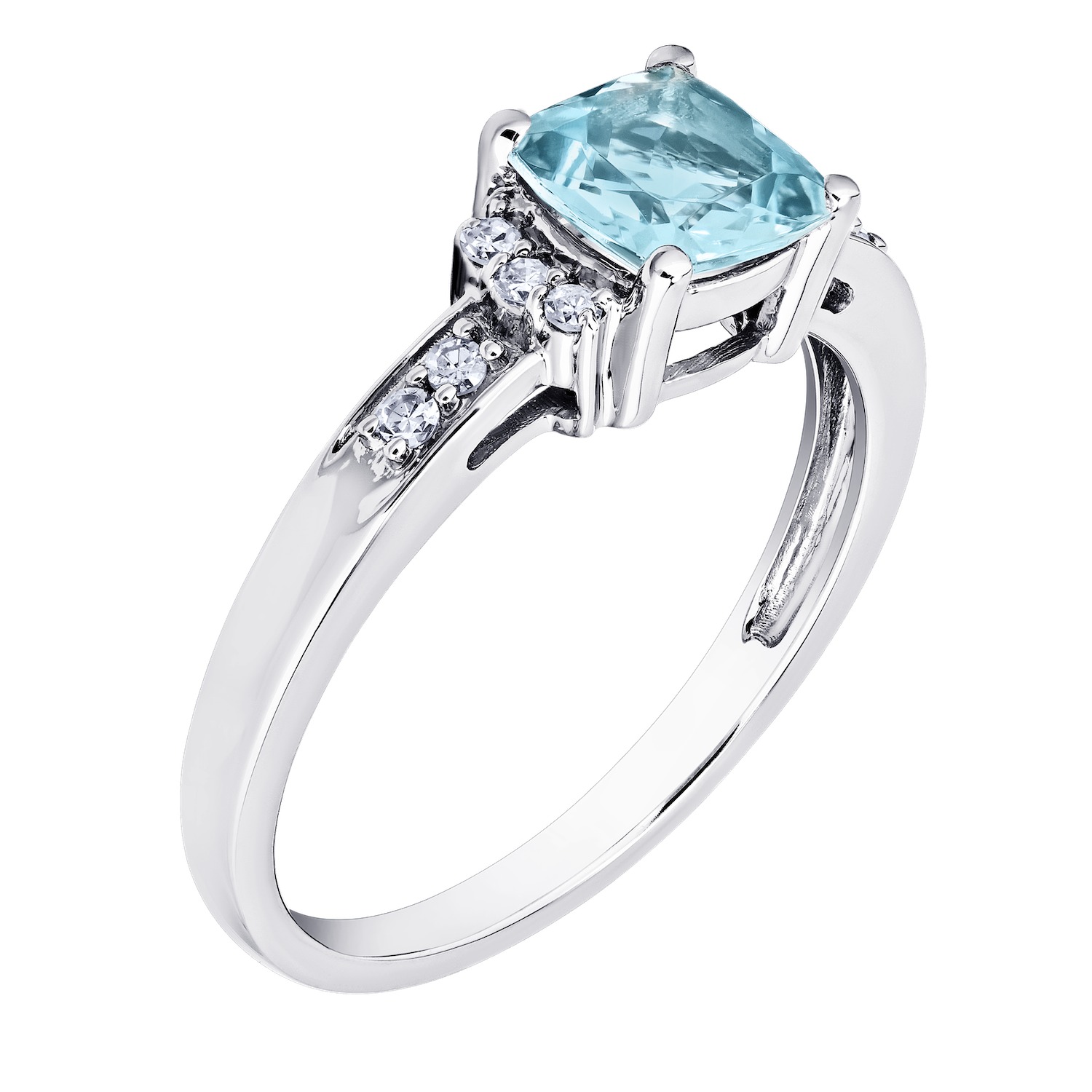 10k White Gold Fashion Diamond 0.10 Ctw Ring