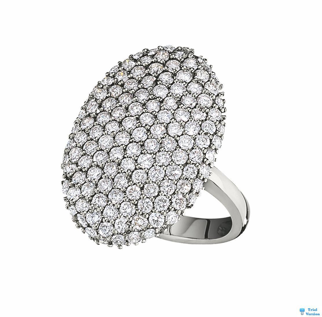 14k White Gold Ring Diamond 2.50 Ctw Ring