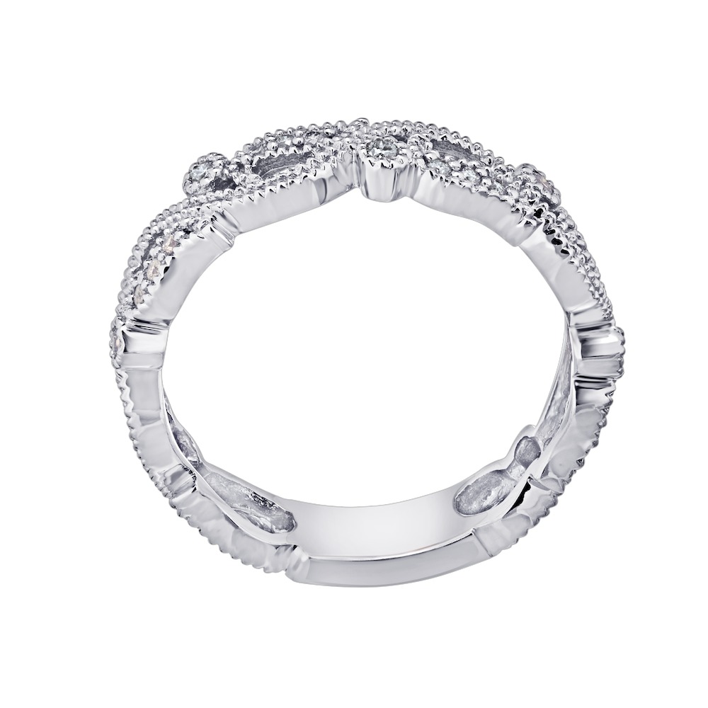 14k White Gold Ring Diamond 0.21 Ctw Ring