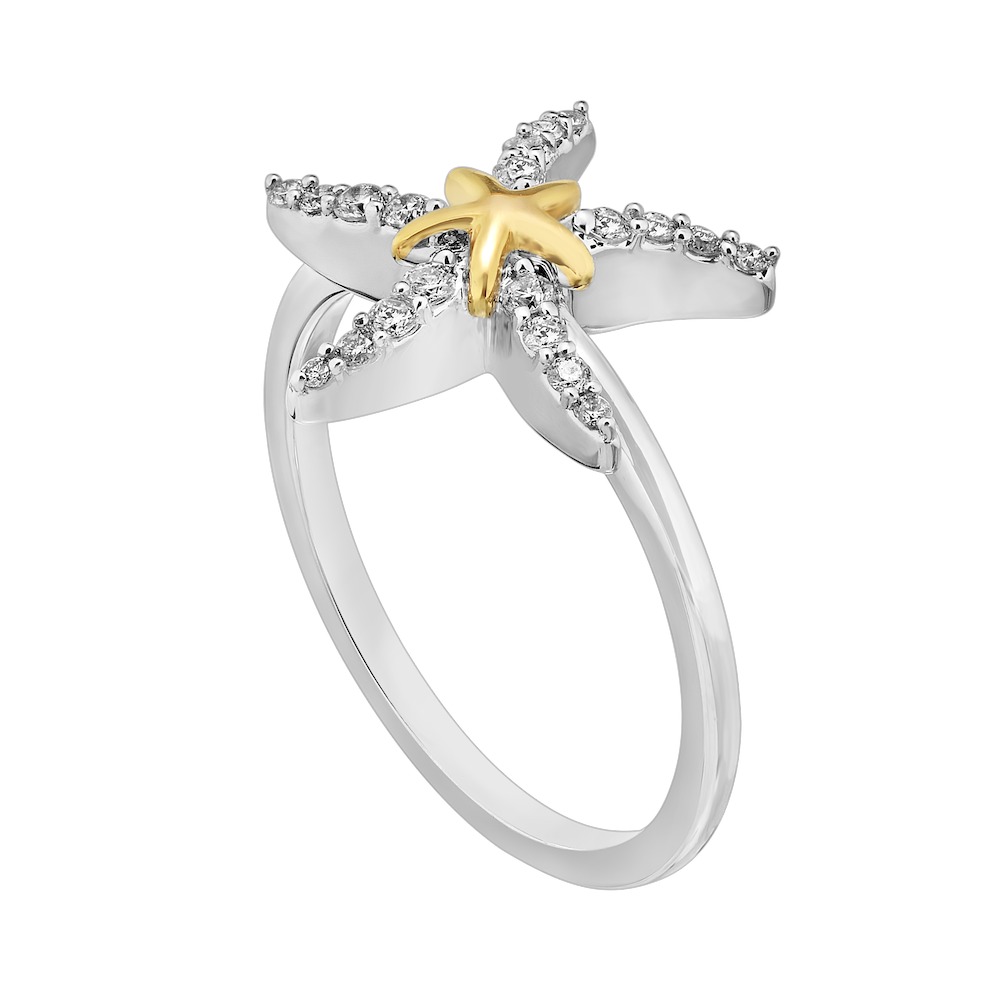 OCEANITY &trade; 14k Two Tone Ring Diamond 0.25 Ctw Ring