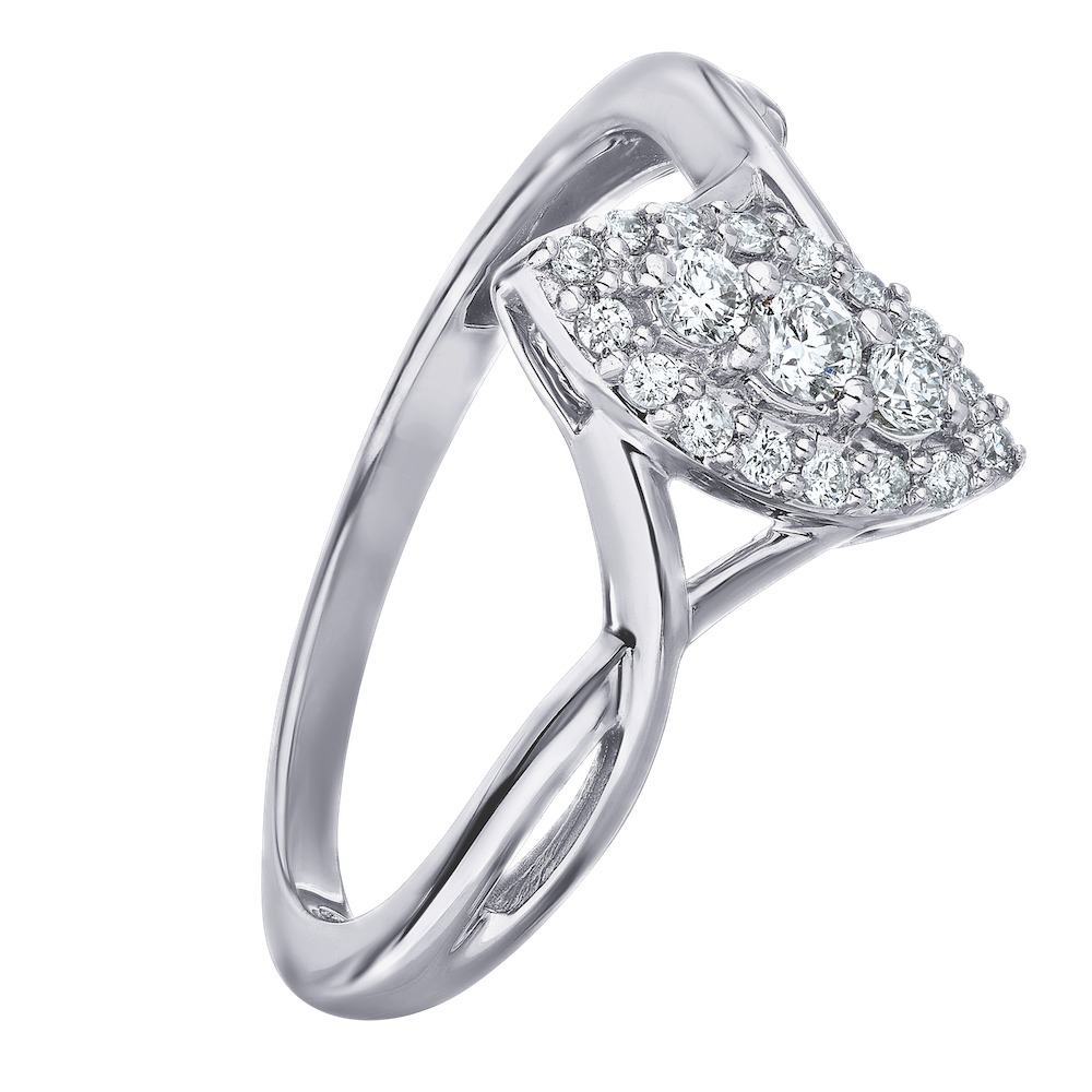 14k White Gold Ring Diamond 0.23 Ctw Ring