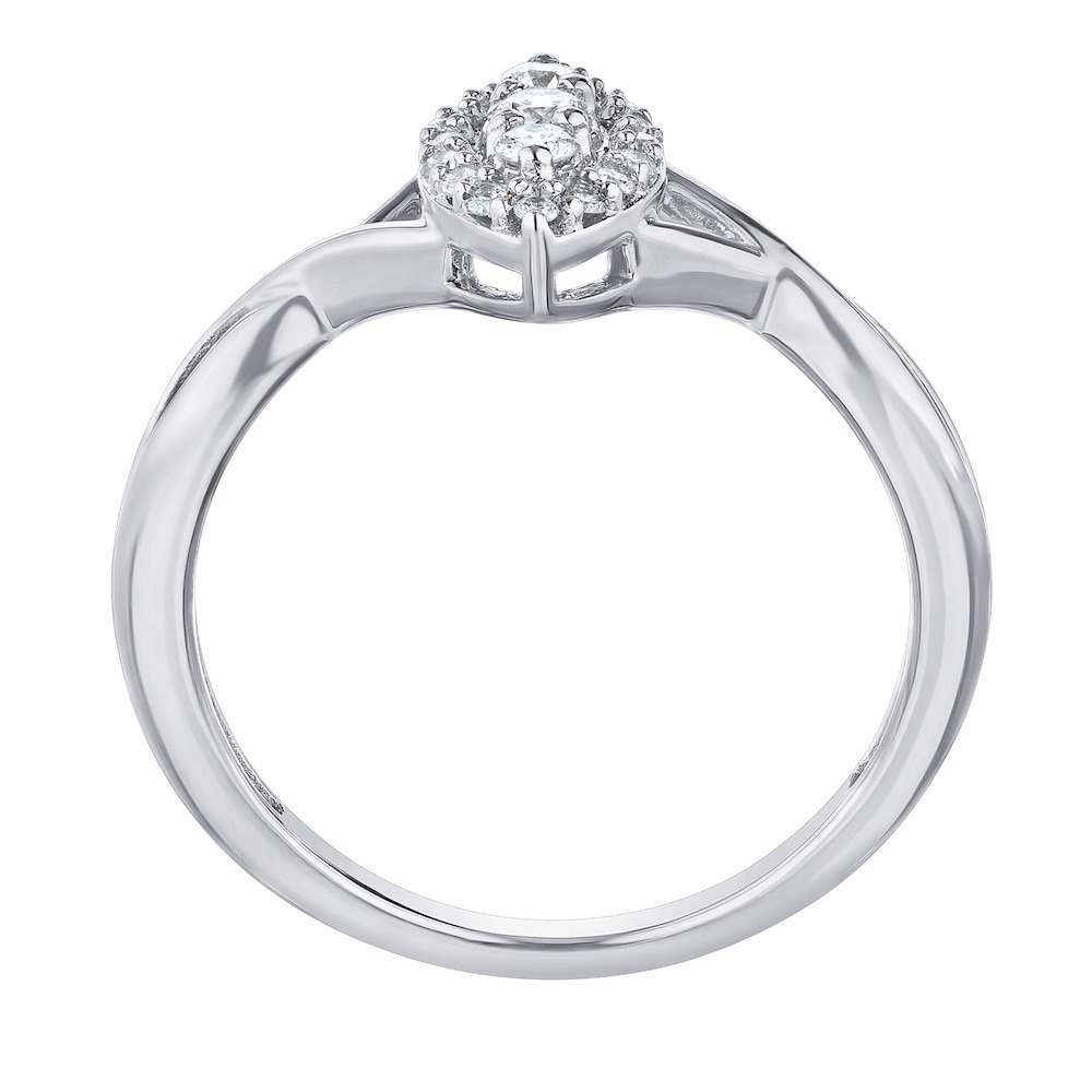 14k White Gold Ring Diamond 0.23 Ctw Ring