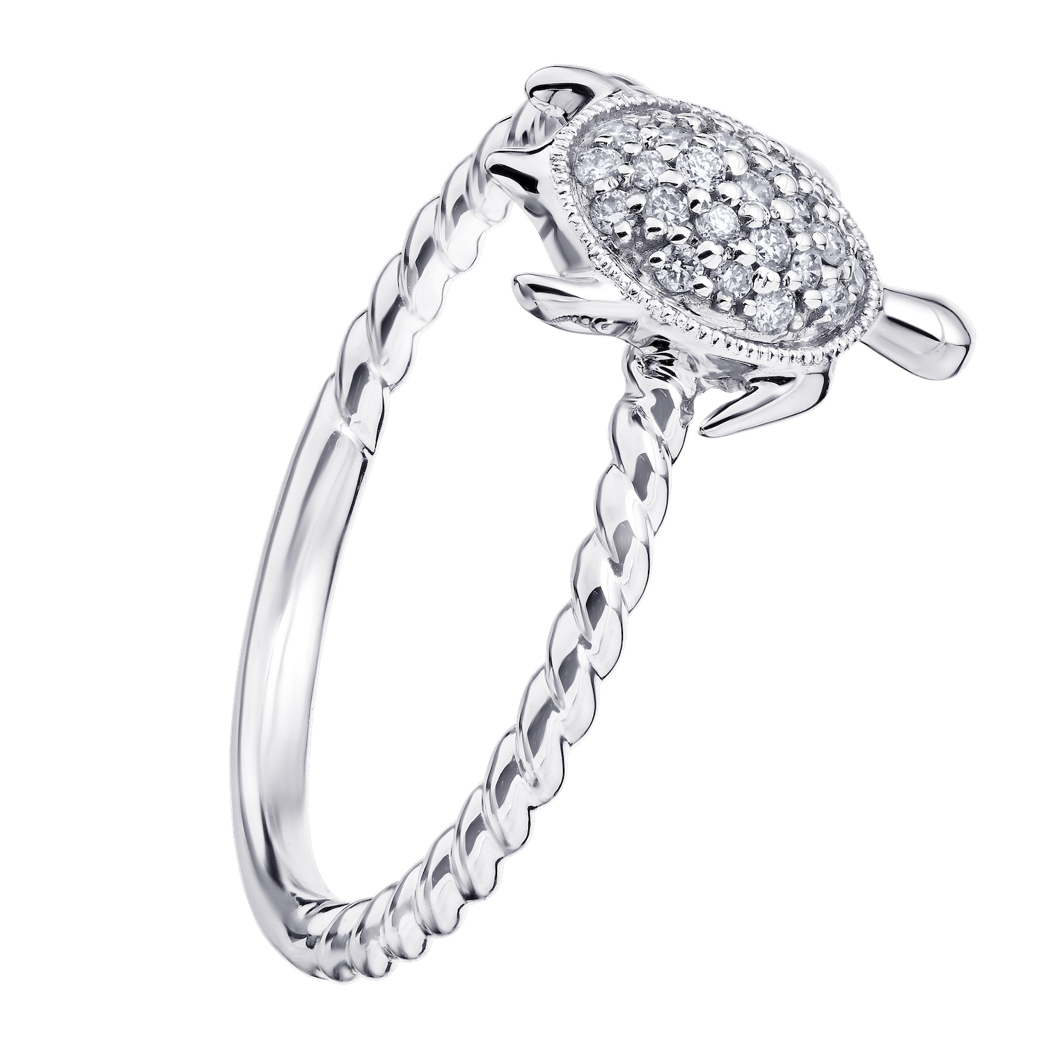 OCEANITY &trade; 14k White Gold Ring Diamond 0.10 Ctw Ring