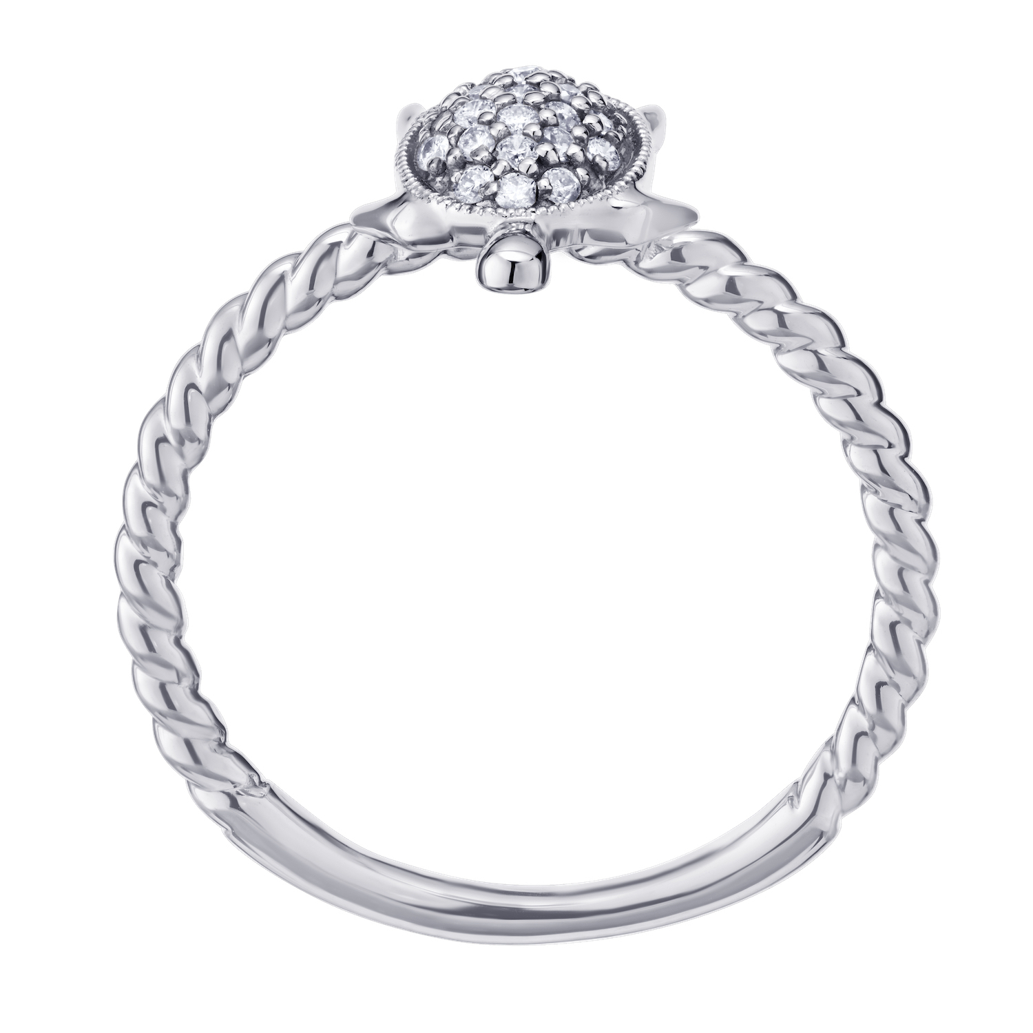 OCEANITY &trade; 14k White Gold Ring Diamond 0.10 Ctw Ring