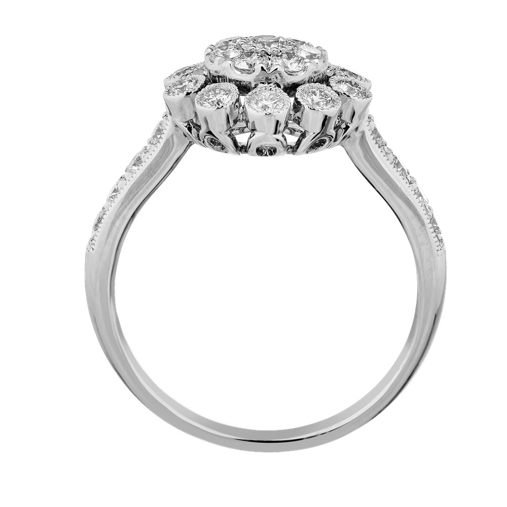 14k White Gold Ring Diamond 0.75 Ctw Ring