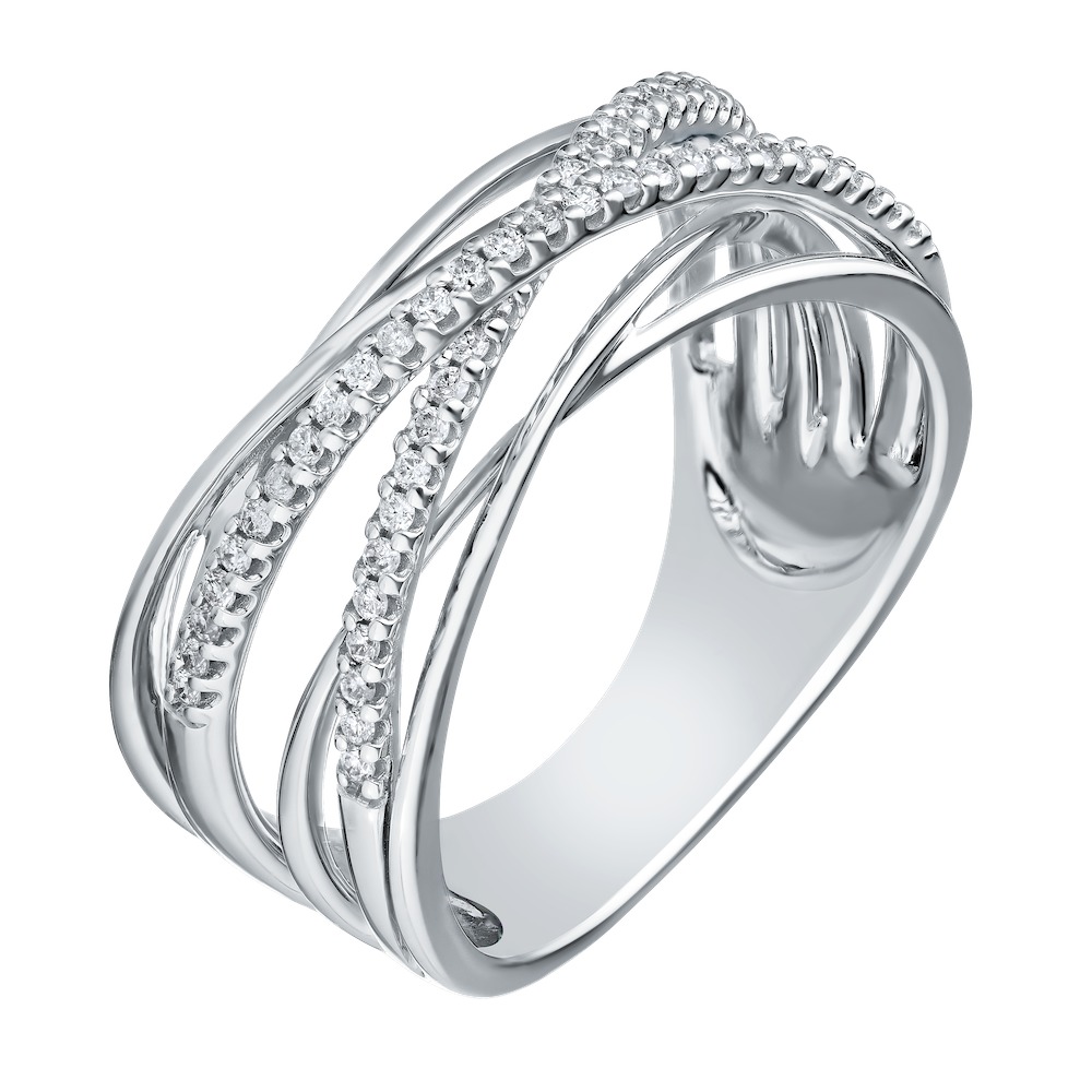 14k White Gold Ring Diamond 0.20 Ctw Ring