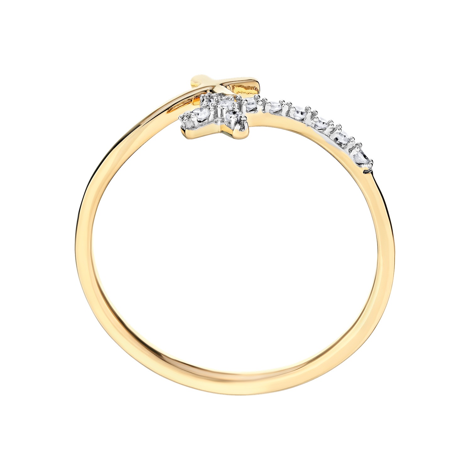 10k Yellow Gold Ring Diamond 0.05 Ctw Ring