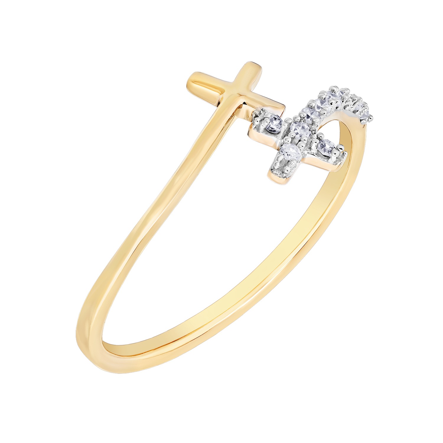 10k Yellow Gold Ring Diamond 0.05 Ctw Ring