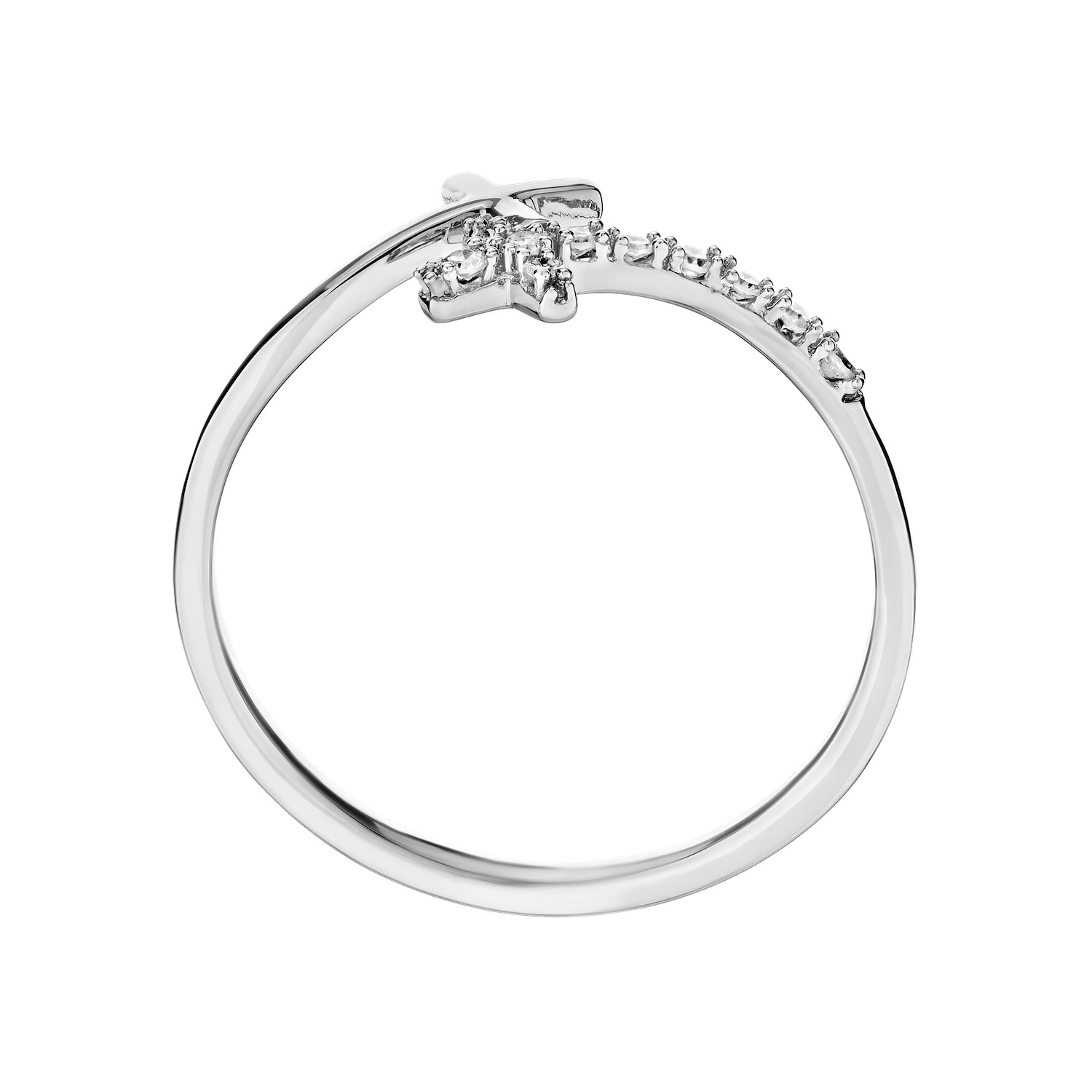 10k White Gold Ring Diamond 0.05 Ctw Ring
