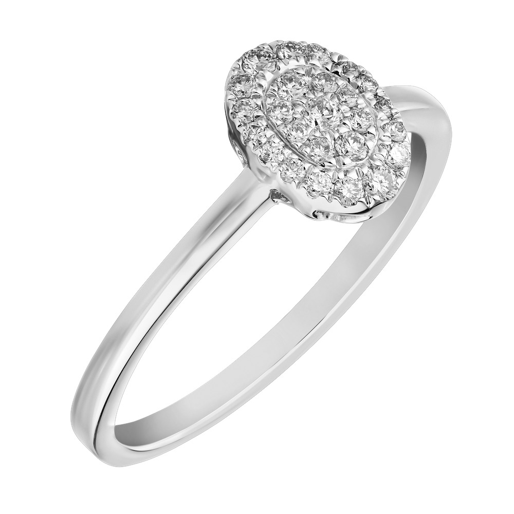 14k White Gold Ring Diamond 0.19 Ctw Ring