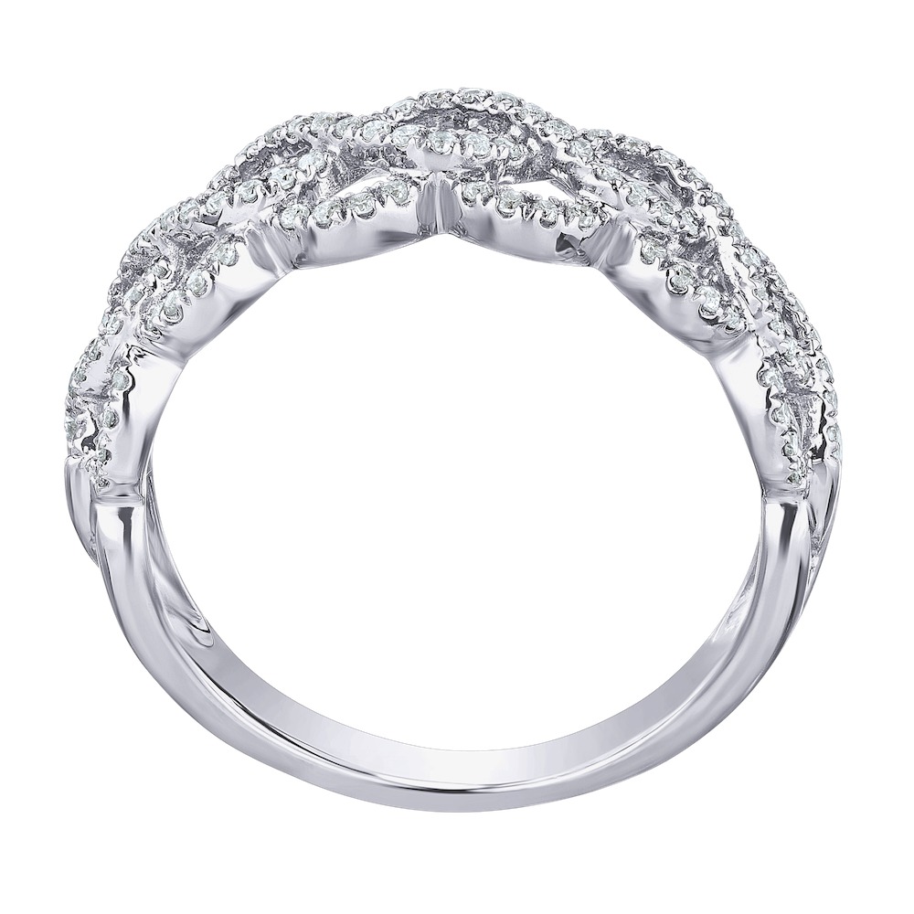 14k White Gold Ring Diamond 0.32 Ctw Ring
