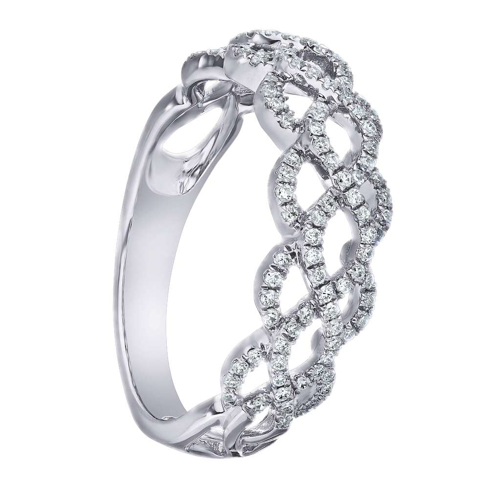 14k White Gold Ring Diamond 0.32 Ctw Ring