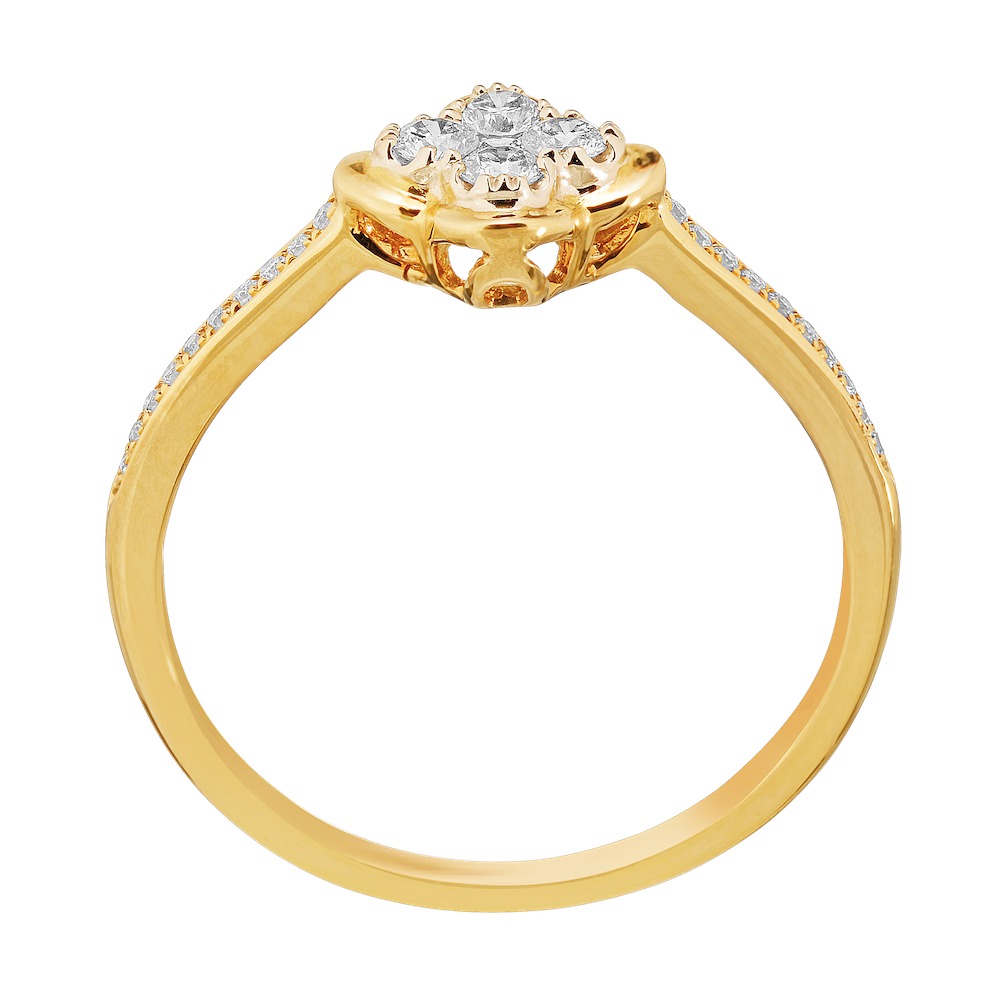 14k Yellow Gold Ring Diamond 0.25 Ctw Ring