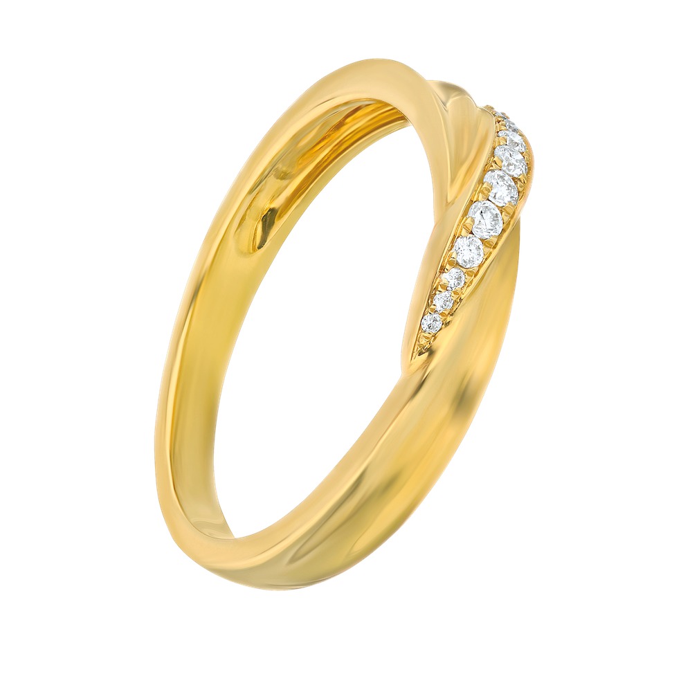 14k Yellow Gold Ring Diamond 0.10 Ctw Ring