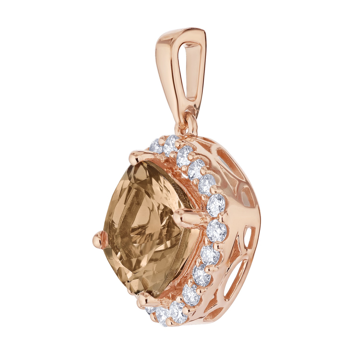 Peach Blossom&trade; 14k Rose Gold PD Pendant Diamond 2.29 Ctw
