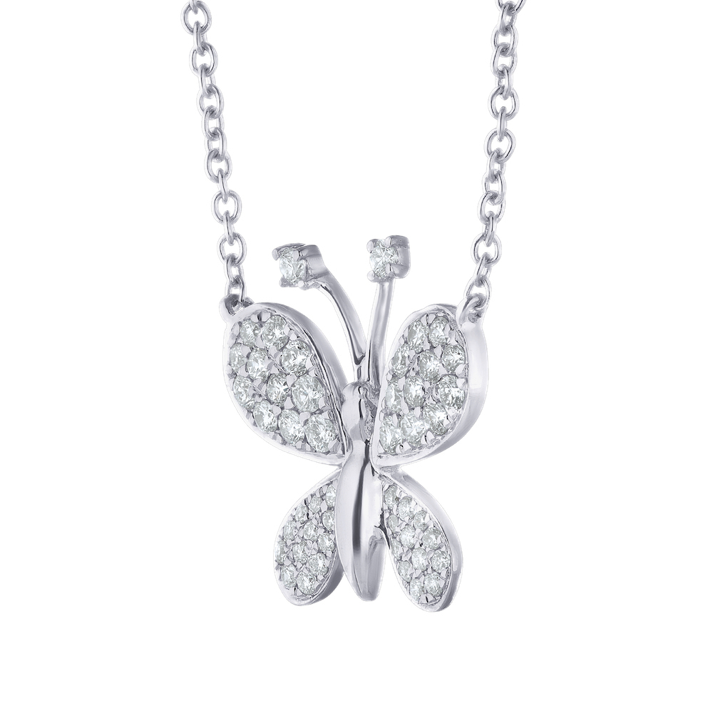 ZooLightful&trade; 14K White Gold 6002440 Necklace Diamond 0.40 Ctw