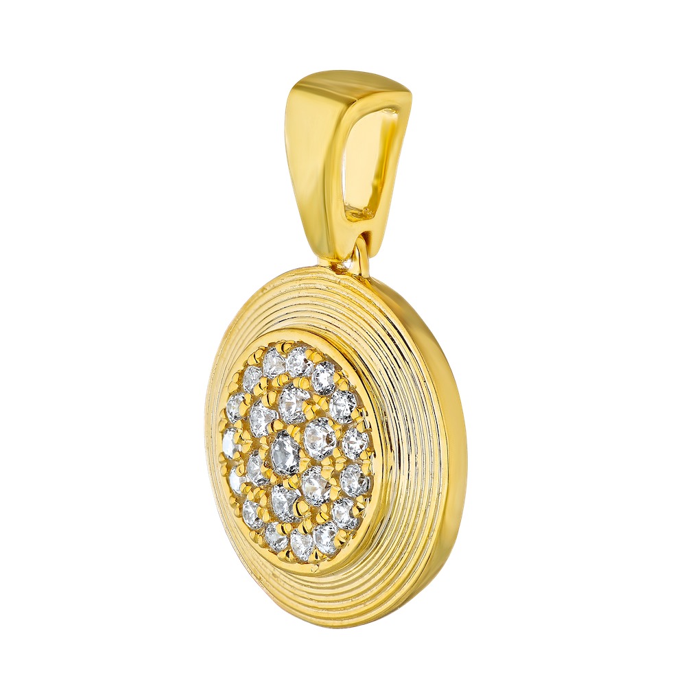 14k Yellow Gold Pendant Diamond 0.20 Ctw Pendant