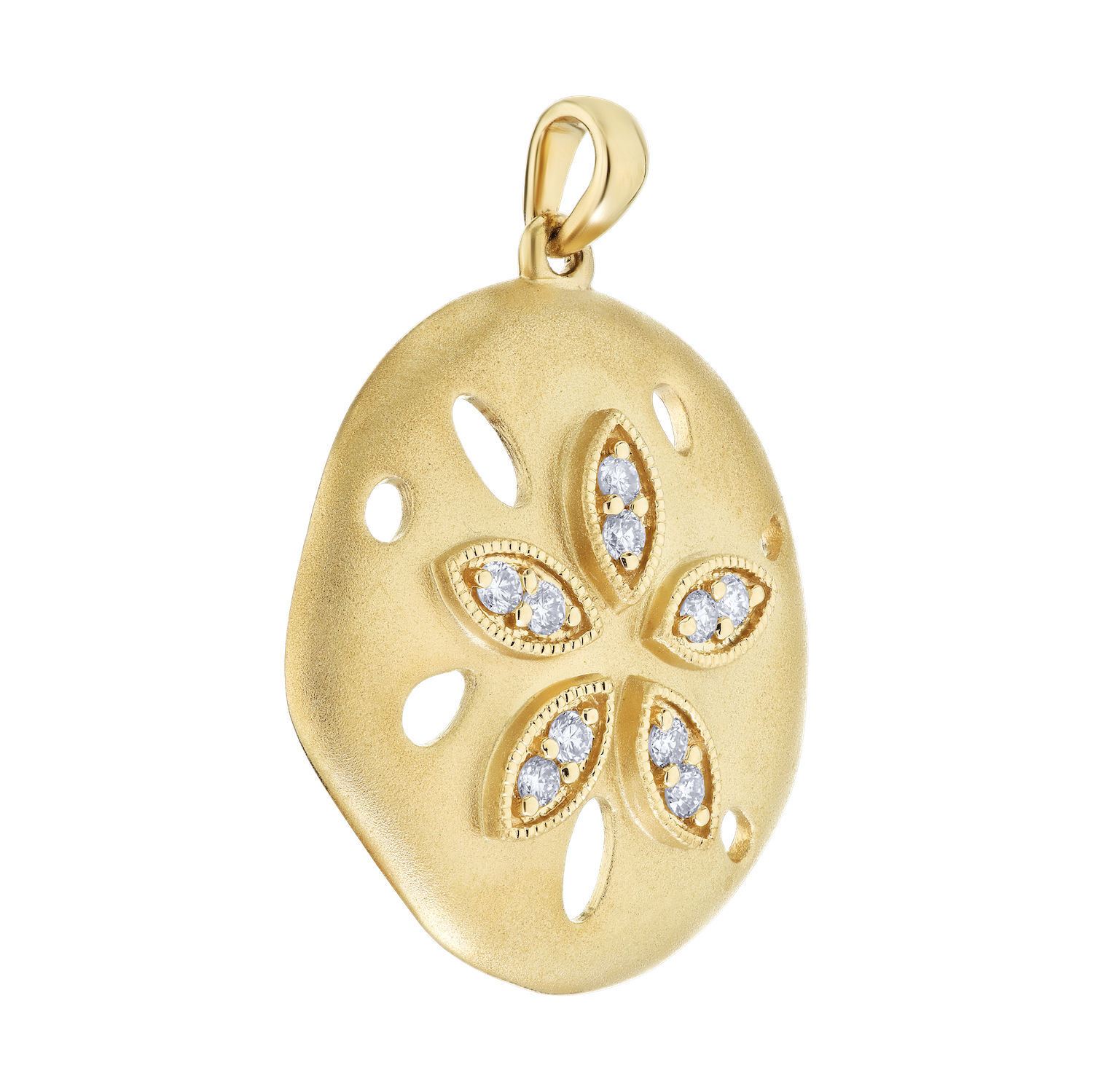 OCEANITY &trade; 14k Yellow Gold Pendant Diamond 0.15 Ctw Available in White, Rose or Yellow Gold