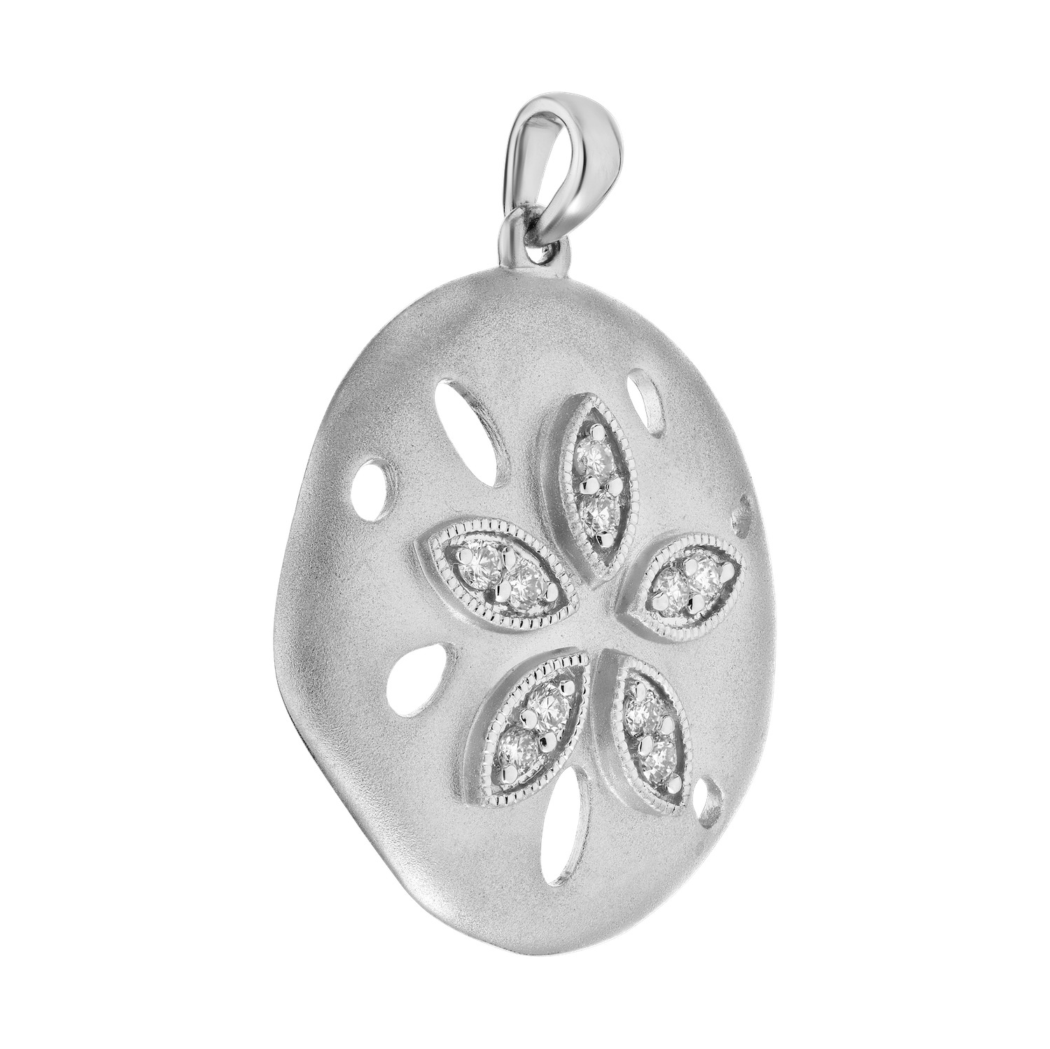 OCEANITY &trade; 14k White Gold Pendant Diamond 0.15 Ctw Available in White, Rose or Yellow Gold