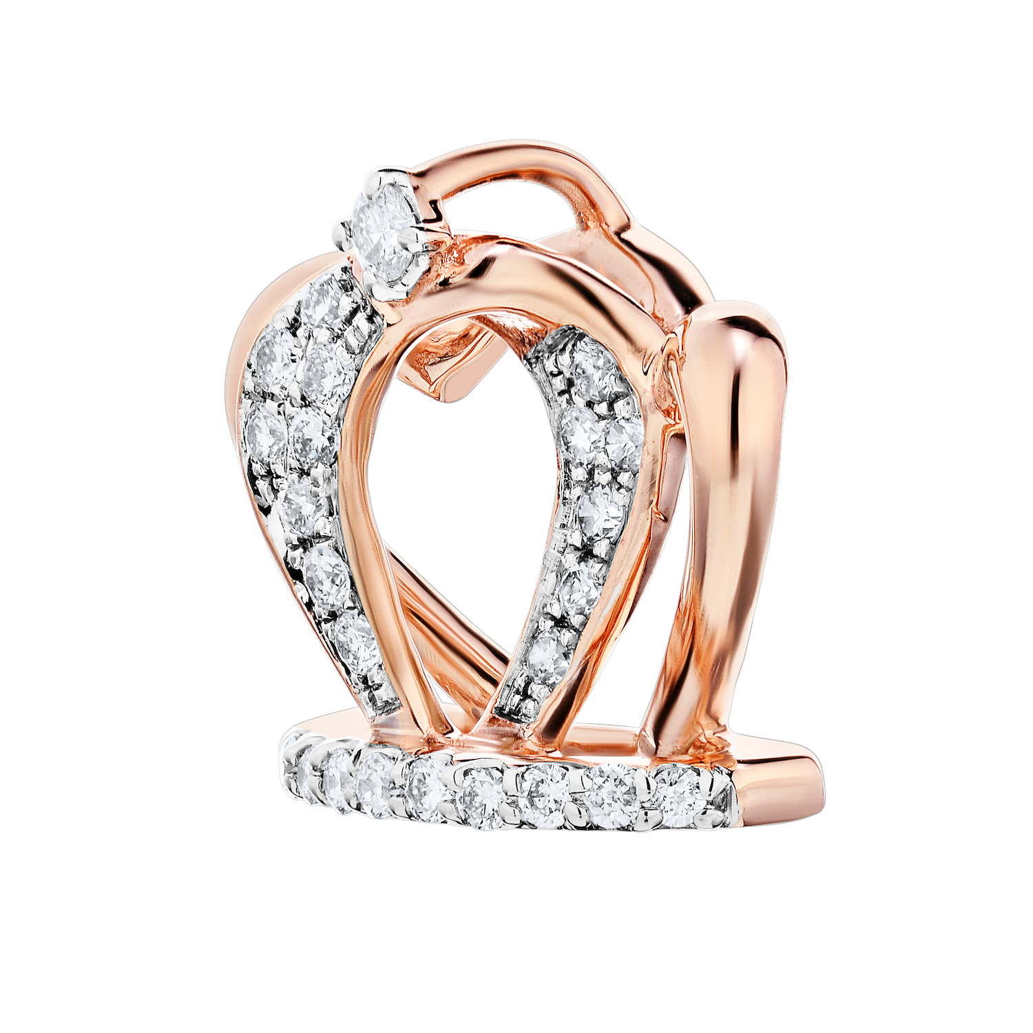 10k Rose Gold Pendant Diamond 0.10 Ctw Pendant