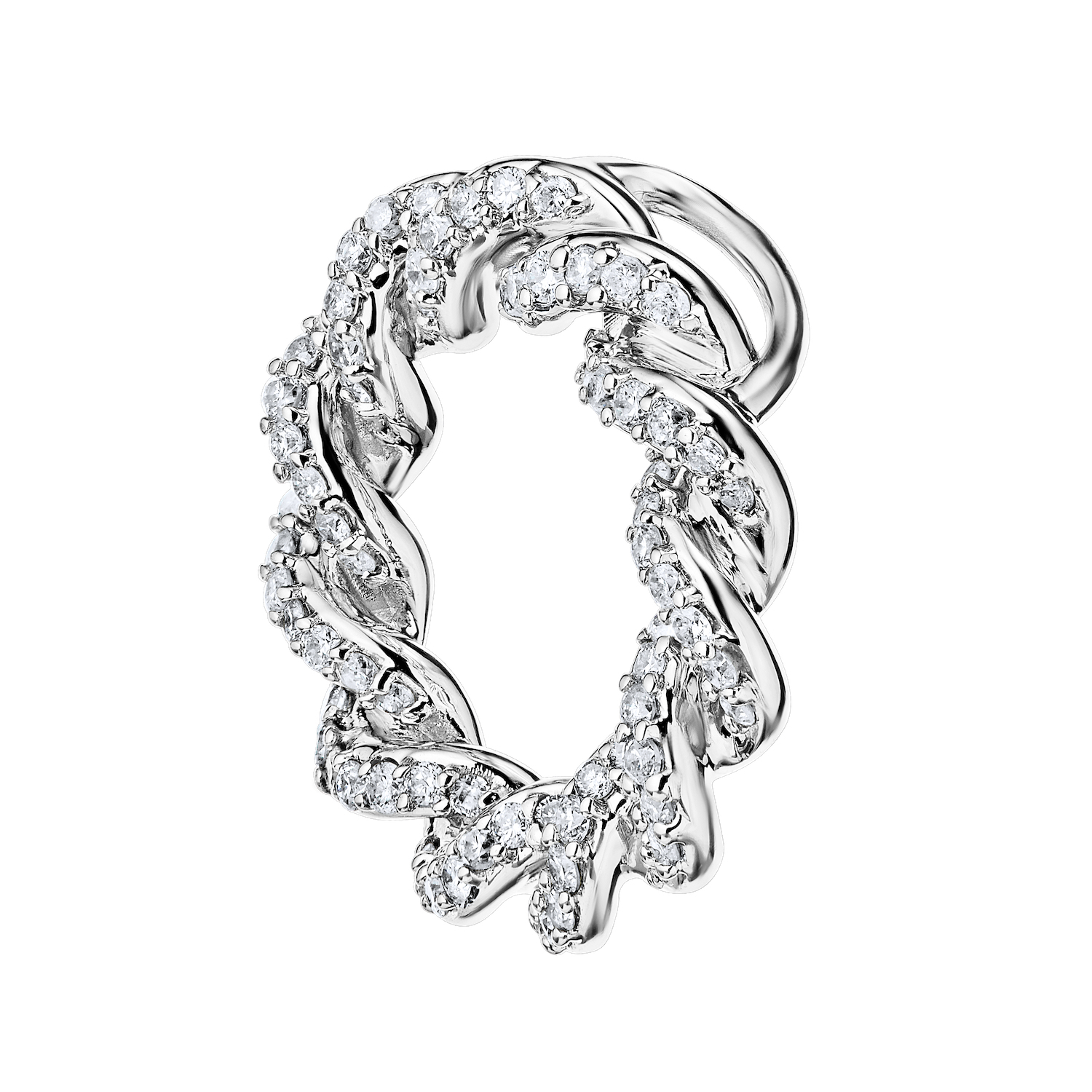 14k White Gold Pendant Diamond 0.25 Ctw Pendant