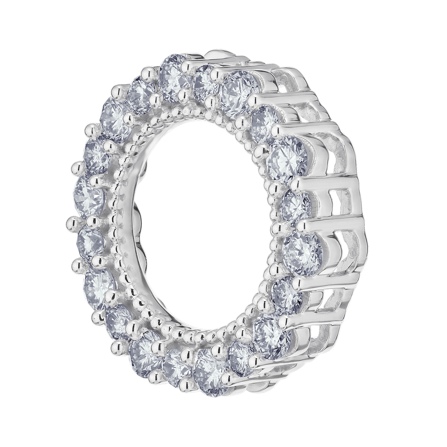 14k White Gold Pendant Diamond 0.50 Ctw Pendant