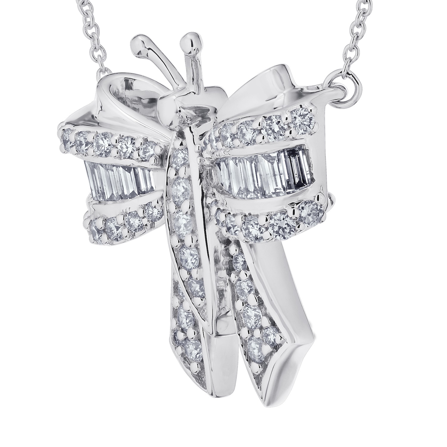 ZooLightful&trade; 14K White Gold 60150 Necklace Diamond 0.53 Ctw