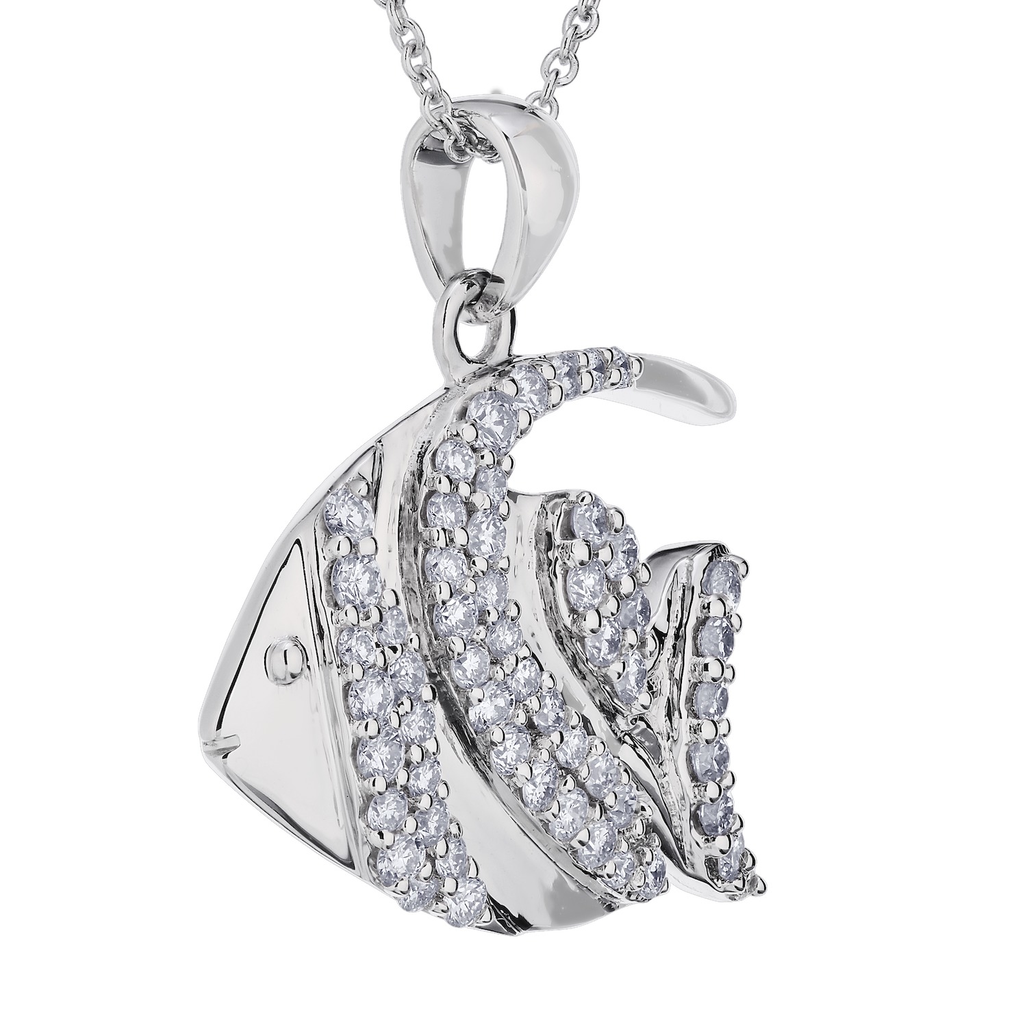 OCEANITY &trade; 14k White Gold Pendant Diamond 0.33 Ctw Available in White, Rose or Yellow Gold