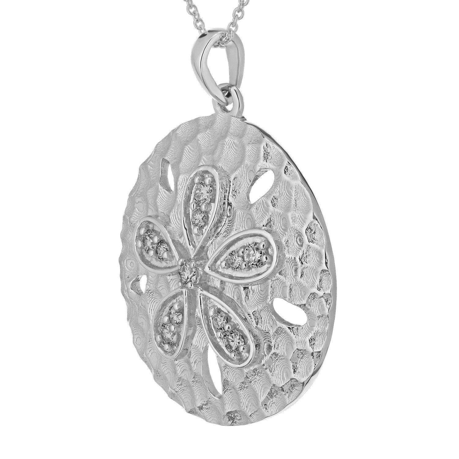 OCEANITY &trade; 14k White Gold Pendant Diamond 0.20 Ctw Available in White, Rose or Yellow Gold