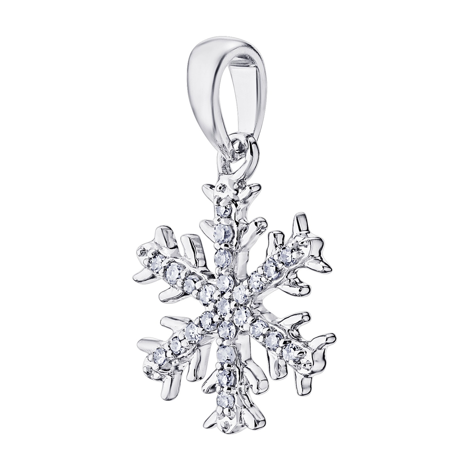 Diamond Frost&trade; 10k White Gold Textured with Pave Set Pendant Diamond 0.05 Ctw